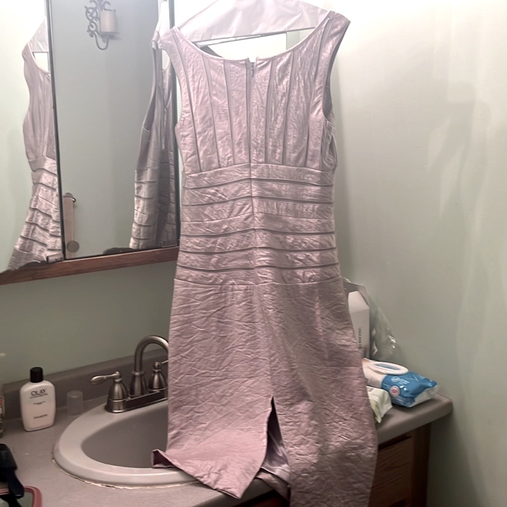 Beautiful Grey dress, purchase to use for mother of the bride dress, 3/4 coat